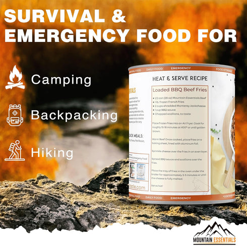 MOUNTAIN ESSENTIALS All Natural Fully Cooked Canned Beef, 28 Oz, Gluten Free, Emergency Food Pack of 1
