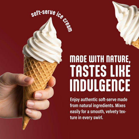 Frozen 4% 2.9 lbs Blentte Soft Serve Ice Cream Mix - Natural Creamy Softserve Powder for Dessert Maker, Homemade