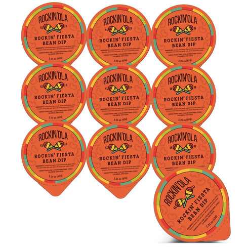 Rockin'Ola Rockin' Fiesta Bean Dip, Shelf Stable Bean Dip Cups, Zesty Southwest
