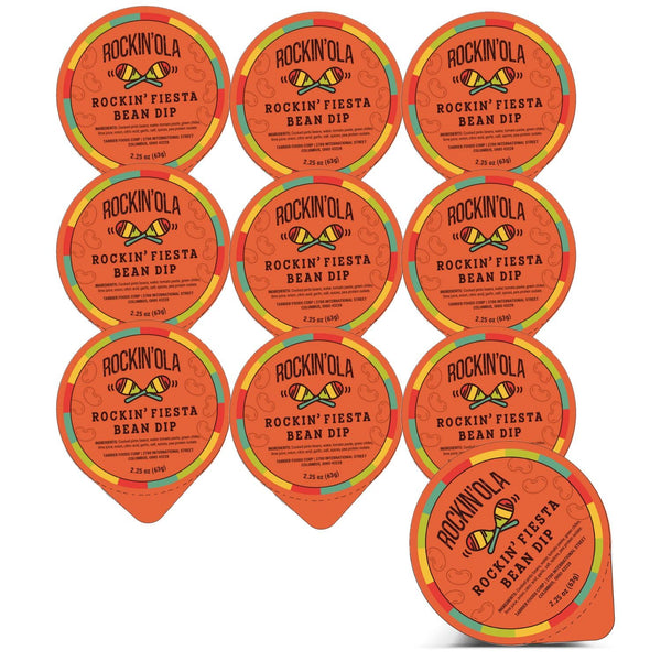 Rockin'Ola Rockin' Fiesta Bean Dip, Shelf Stable Bean Dip Cups, Zesty Southwest