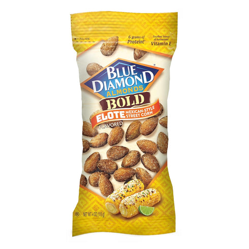 Blue Diamond Almonds, BOLD Elote Flavored Snack Nuts, Shareable Size, 4oz. (Pack
