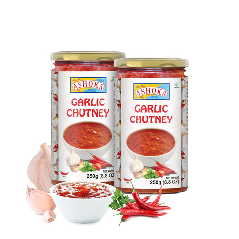 Ashoka Hot Garlic Chutney | Made with Garlic, Red Chilies & Lime