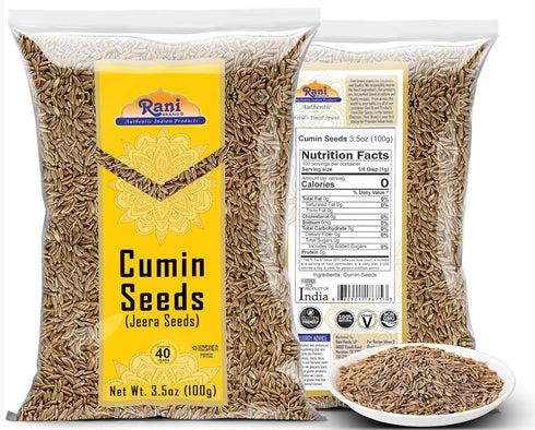Rani Cumin Seeds Whole (Jeera) Spice, 3.5oz (100g) - All Natural, Vegan