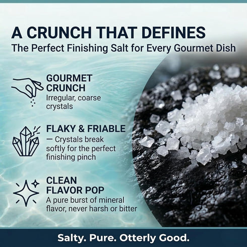 Otter Salt 1.1lb Hand-Harvested Coarse Sea Salt | Finishing & Cooking Salt | Mineral-Rich, Naturally Lower Sodium |