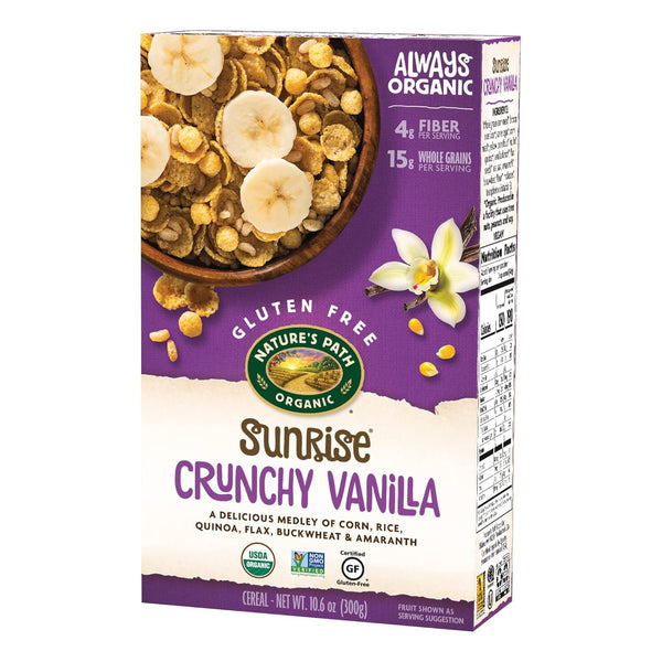 Nature's Path Organic Gluten Free Sunrise Crunchy Vanilla Cereal, 10.6 Ounce (Pack