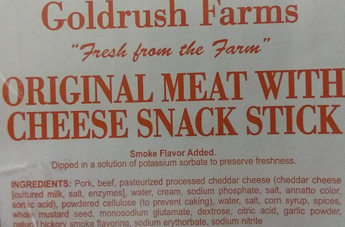 Gold Rush 2.5 Lb. Original Meat with Cheese Snack Sticks Bag