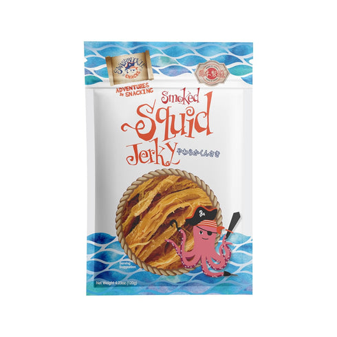 Smoked Squid Jerky, Kunsaki 4.23oz (120g), Authentic Japanese Snack by Swashbuckle Snacks,