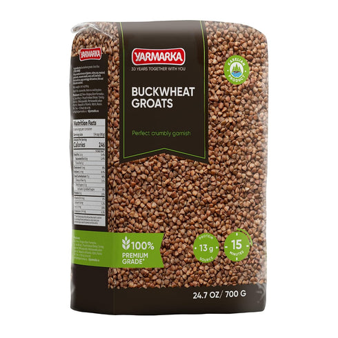 Yarmarka Toasted Buckwheat Groats (Kasha) 24.7 oz (700 g) Roasted Whole Grain,
