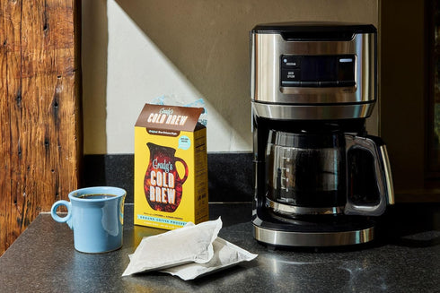 100% 24 GRADYS COLD BREW, New Orleans Style, Arabica Ground Coffee & Chicory Pouches, TWO Boxes of Four Easy-to-Brew