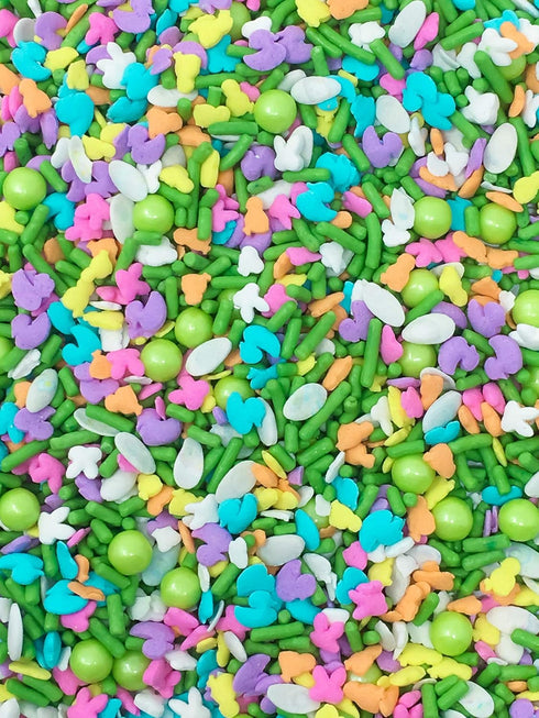 Easter Spring Ducks Flowers Bunny Head Edible Confetti Sprinkles, 4oz for Cake, Cookie, Cupcake, Ice Cream