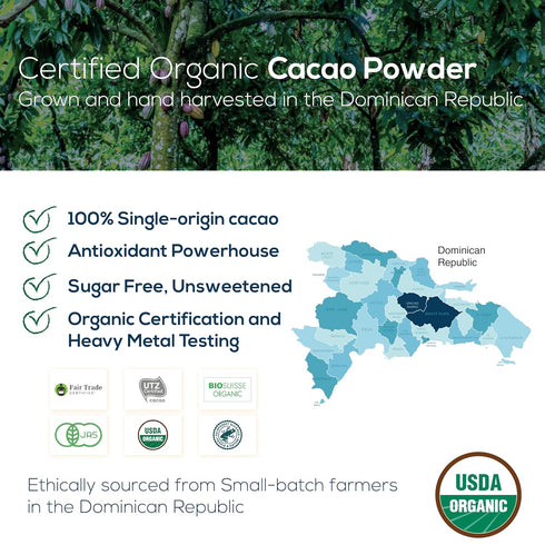 100% (2.6 oz One Farm by WAAYB Organic Cacao, Single Estate, Non-GMO, Fair-Trade, Vegan, Gluten Free, Raw Rizek Cacao