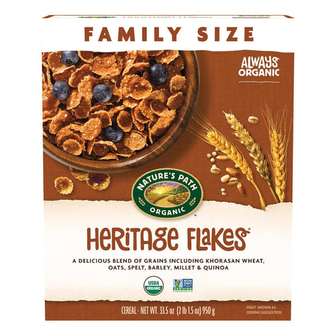 Nature's Path Organic Heritage Flakes Cereal, 33.5 oz (Pack of 1), Ancient