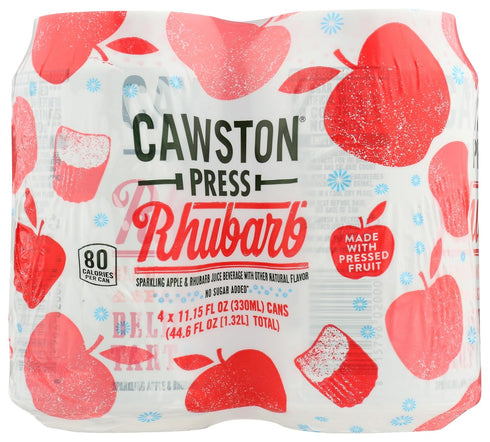 Cawston Press Sparkling Water, Rhubarb & Crisp Apple, 11 Fl Oz (Pack