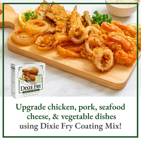 Dixie Fry 10-Ounce (Pack 6) Original Recipe Coating Mix for Fried Chicken, Pork Chops, & Seafood