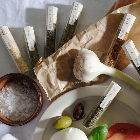 12 Set Set Craftly Italian Spices Gift | Italian Herbs Seasoning Gift for Cooking - Perfect for Pasta Sauces, Pizza