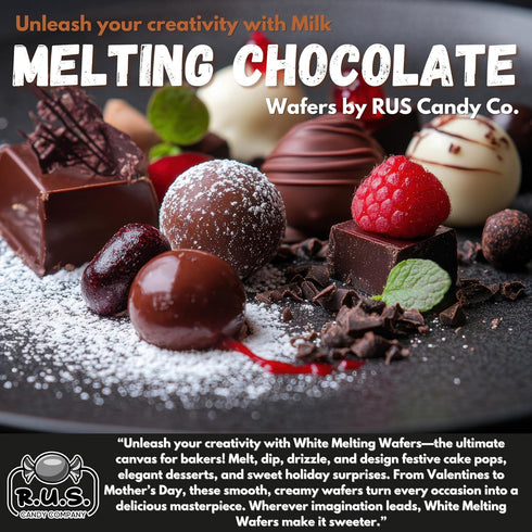 1 lb Milk Chocolate Melting Wafers Bulk for Dipping Strawberries Candy Making Molding Coating Baking Fondue Chocolate