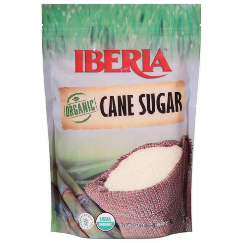 1.5 lb. (Pack 3) 100% Iberia Organic Premium Cane Sugar, of Natural, Non GMO, Pure Cane Sugar