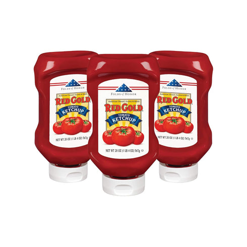 Red Gold and Folds of Honor Tomato Ketchup, Kosher and Gluten Free,