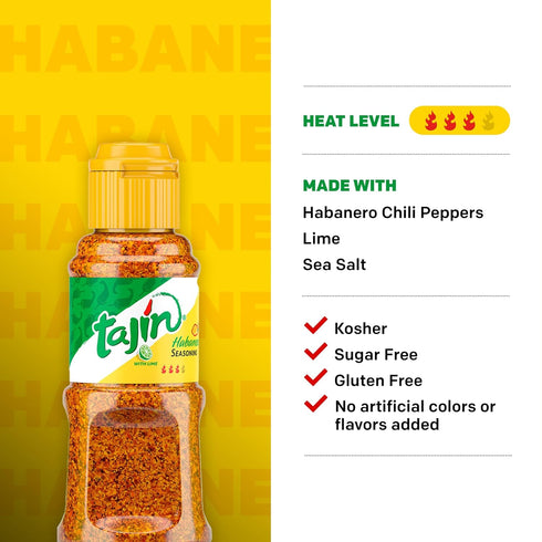 Tajin Habanero Seasoning, 1.6 oz (Pack of 3)