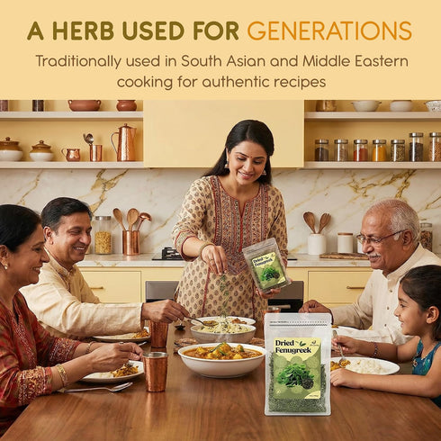 6 Oz (170g) Miss Spring Dried Fenugreek Leaves | Kasuri Methi | Non-GMO, Gluten Free, No Preservatives | Indian Origin