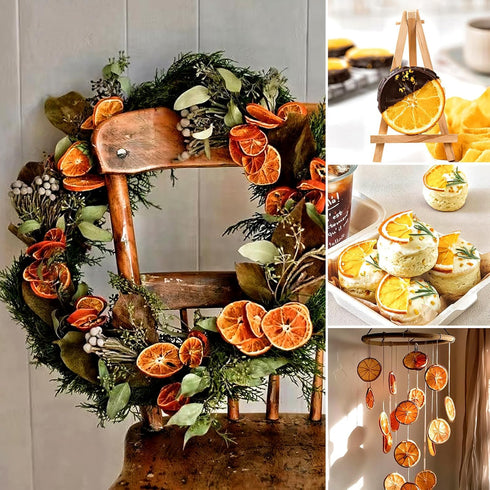 17.6oz(500g) TXDYNLLK Dried Orange Slices Dehydrated Oranges for Vibrant Cocktails, Festive Christmas Decor, Aromatic