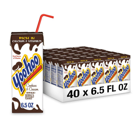 Yoo-hoo Cookies and Cream Drink, 6.5 fl oz boxes, 40 pack (4