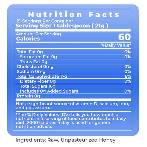 100% 1 lb Premier Research Labs Canadian Gold Honey - Raw Honey, Pure Honey, Raw Unpasteurized Honey, Unfiltered, Pure