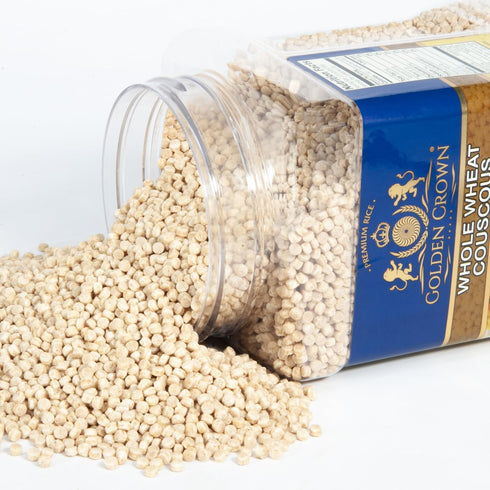 32 oz (2Lb) Golden Crown Whole Wheat Couscous - | Premium Quality Non GMO Project Verified, Vegan + Kosher Certified |