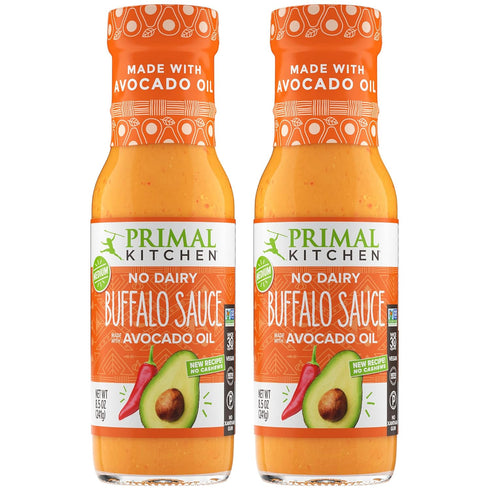 Primal Kitchen No Dairy Buffalo Sauce, Pack of 2, Made with Real Ingredients, No Cane Sugar