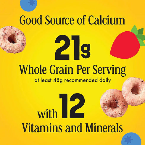 18.6 oz Very Berry Cheerios, Heart Healthy Gluten Free Breakfast Cereal, Made with Whole Grain Oats, Family Size