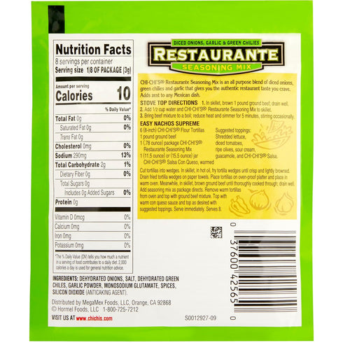 Chi Chi's Fiesta Restaurante Seasoning Mix, 0.78 Ounce - Pack of 24
