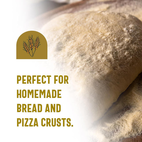 ONE IN A MILL 2 LB Pack 2 Packed Semolina Flour of | High Protein Durum Wheat Flour for Pizza Dough, Pasta, Bread