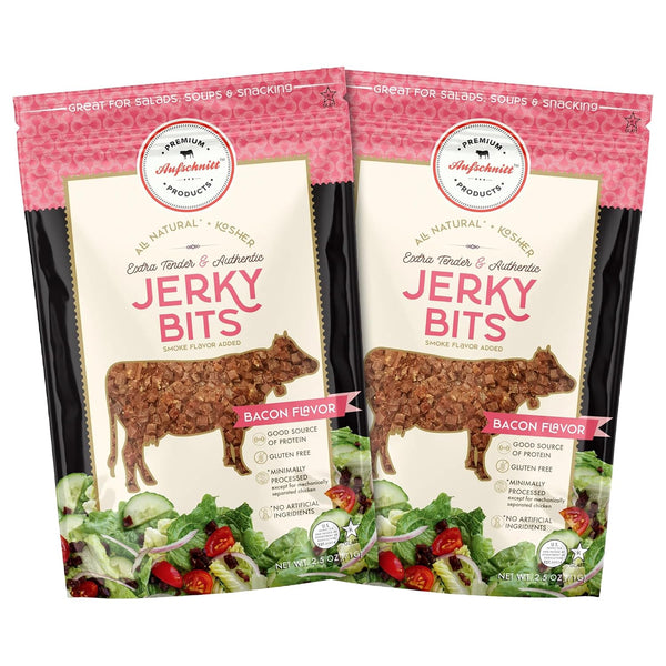 Premium Aufschnitt Products Aufschnitt Jerky Bits Bites, Healthy Snacks Made of Beef and Chicken, High