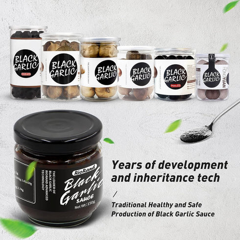 RioRand Black Garlic Sauce, 150g/5.29oz Black Garlic Puree