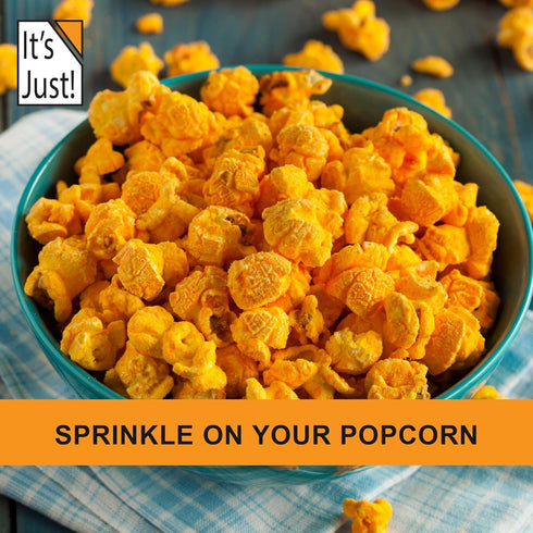 15oz, It's Just - Cheddar Cheese Powder, Made with Real Cheese, Shelf Stable, Made in USA, Make Cheese Sauce, Sprinkle