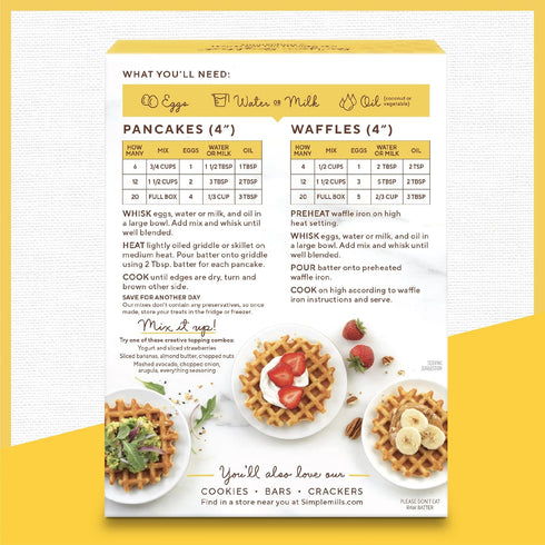 by Simple Mills 10.7 (Pack 6) Simple Mills Almond Flour Pancake & Waffle Mix, Original - Gluten Free, Plant Based
