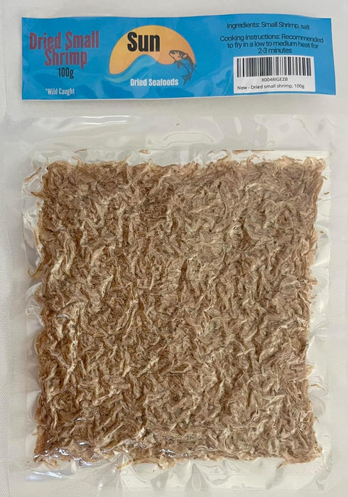 Sun dried seafoods 100g Dried small shrimp