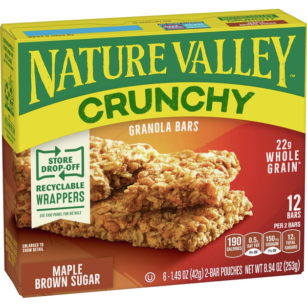 Nature Valley Crunchy Granola Bars, Maple Brown Sugar, 12 Bars, 8.9 OZ