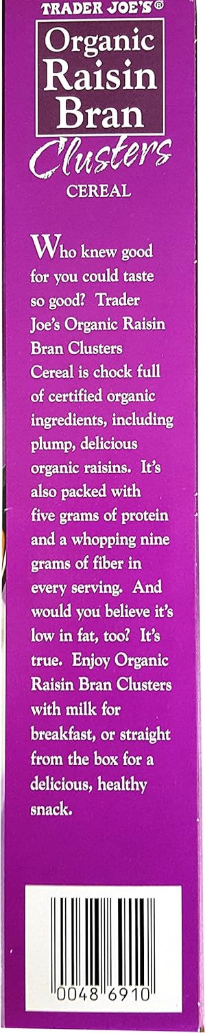 Trader Joe's Trader Joes Organic Raisin Bran Clusters Cereal
