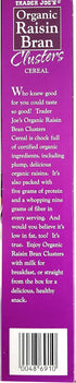 Trader Joe's Trader Joes Organic Raisin Bran Clusters Cereal