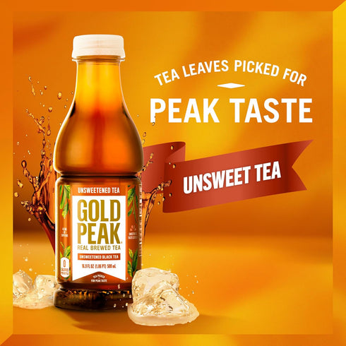 16.9 oz, 6 Pack Gold Peak Tea, Unsweet Tea, fl