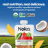 4.22 oz, 12 Count Noka Superfood Fruit Smoothie Pouches, Mango Coconut, Healthy Snacks with Flax Seed, Plant Protein