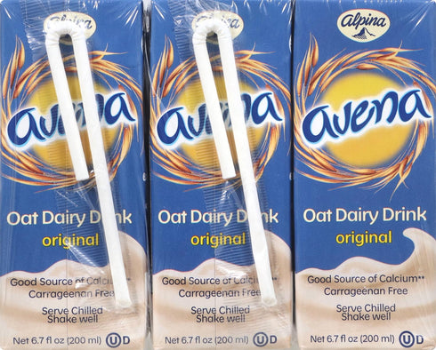 6.7 (Pack 6) Avena Alpina Plain Oat Dairy Drink, Ounce