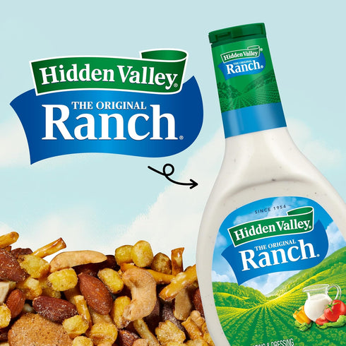 8 oz Snak Club Hidden Valley Ranch and Dill Pickle Flavored Snack Mix, Toasted Corn, Roasted Almonds, Peanuts, Salted
