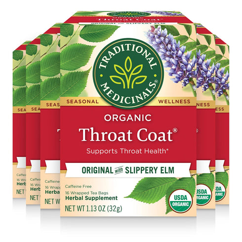 Traditional Medicinals Tea, Organic Throat Coat, Supports Throat Health, 96 Tea Bags