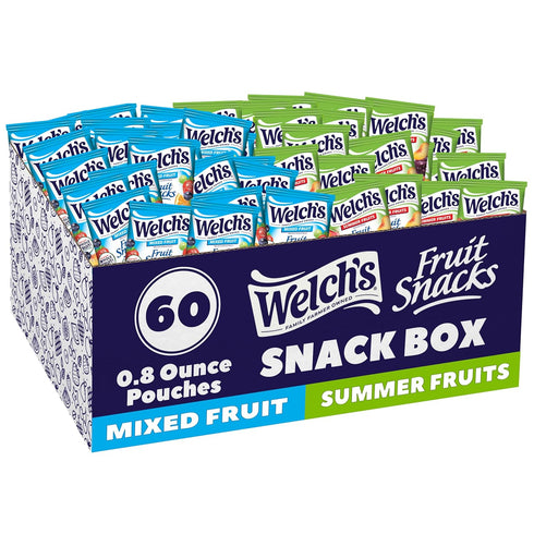 Welch's Fruit Snacks, Mixed Fruit & Summer Fruits Snack Box, Gluten Free,