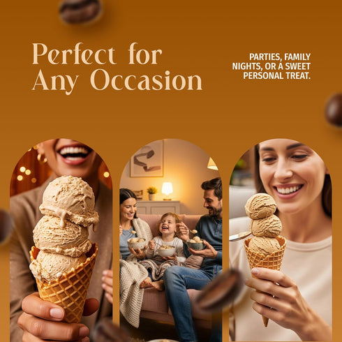 5 2 (1 Pack, Triple Scoop - Premium Coffee Ice Cream Mix For Ice Cream Maker. Simple, Easy, Delicious. From Gourmet Mix