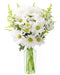 KaBloom Flowers - Bountiful Beauty Bouquet of Fresh White Daisies with Vase