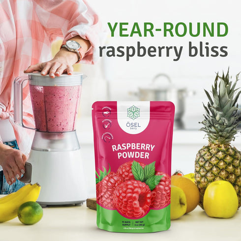 SEL BERRY 100% 3 oz All-Natural Freeze Dried Raspberry Powder for Baking & Smoothies | Pure Raspberry Flavoring Powder
