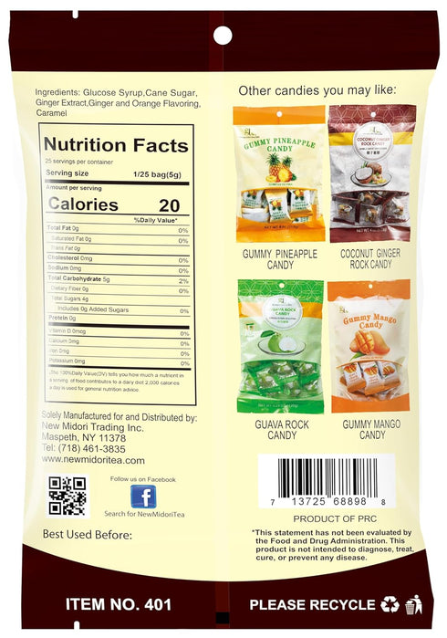 Amber Ginger Rock Candy - 2-Pack